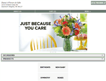 Tablet Screenshot of dannysflowers.com